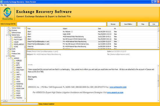 Convert Exchange Database to Outlook