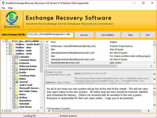 Convert Exchange EDB file to PST