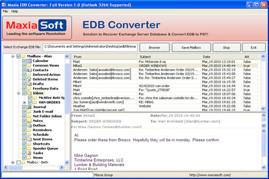 Convert Exchange EDB to PST