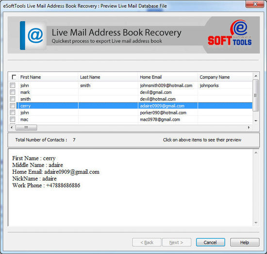 Convert Live Mail Contacts to Outlook