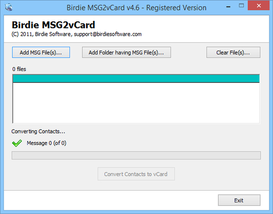 Convert MSG to VCF vCard