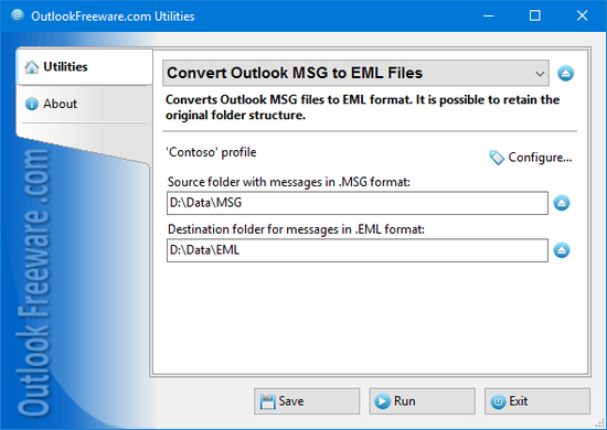 Convert Outlook MSG to EML Files