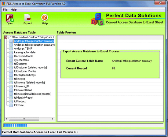 Converting MDB to XLS