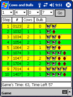 Cows and Bulls for Pocket PC