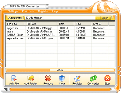 CrystalSoft MP3 To RM Converter