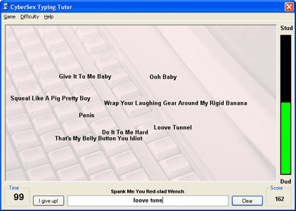 CyberSex Typing Tutor