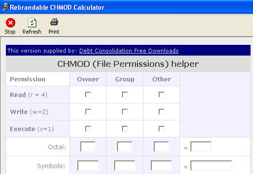 Debt Consolidation CHMOD Calculator