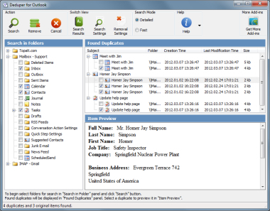 Deduper for Outlook