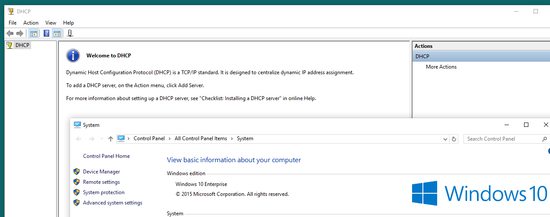 DHCP Console for Windows 10