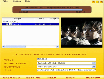 Digiters DVD to Zune Converter 