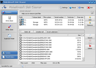 Disk Clea Up and PC Clean Up