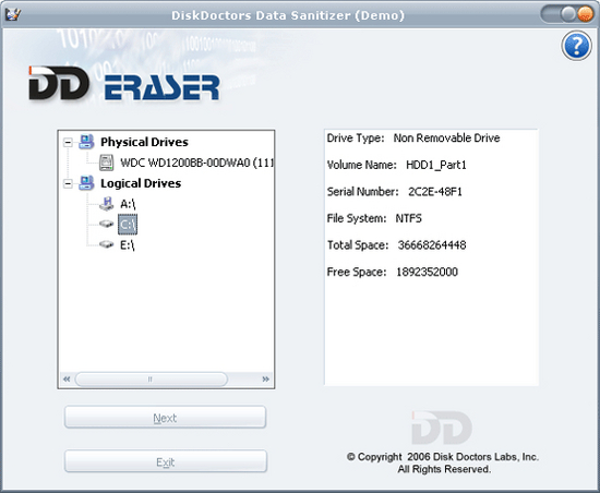 Disk Doctors Data Sanitizer