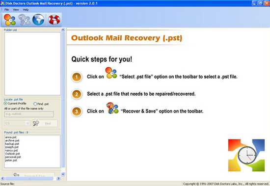 Disk Doctors Outlook Mail Recovery (pst)