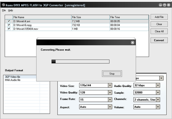 DIVX MPEG Flash to 3GP 2.0