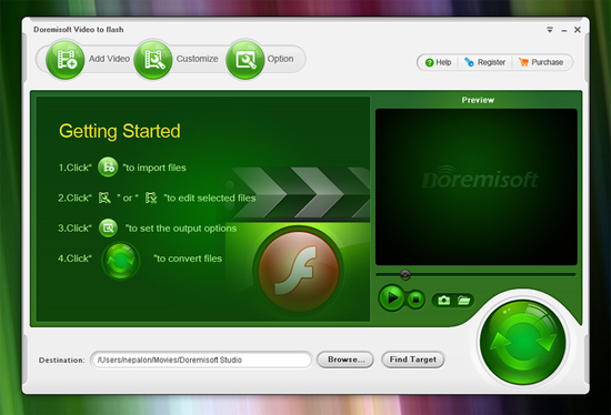 Doremisoft Video to Flash Converter