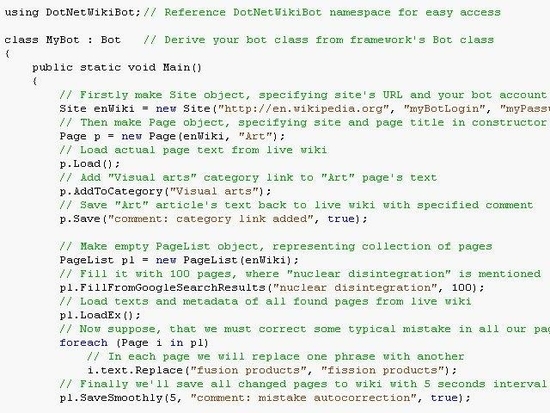 DotNetWikiBot Framework
