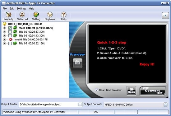 dvdXsoft DVD to Apple TV Converter