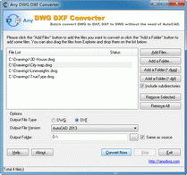 DWG to DXF Converter 2010.5