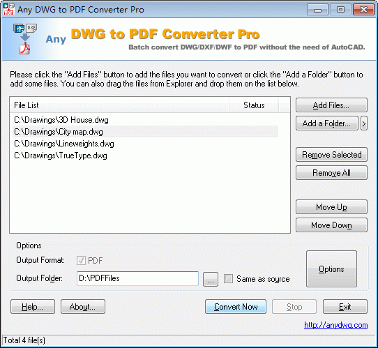 DWG to PDF Converter Pro 2010.2