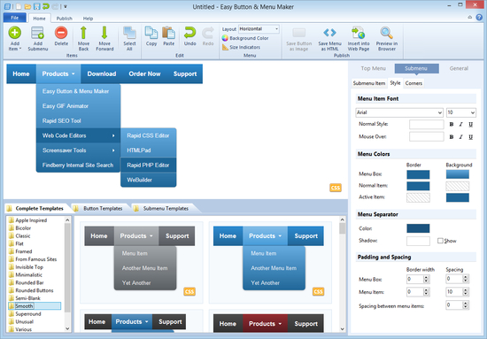 Easy Button & Menu Maker