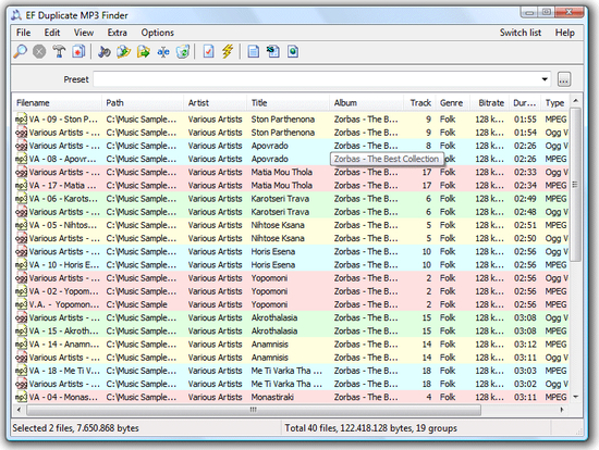 EF Duplicate MP3 Finder