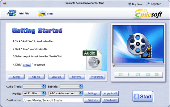 Emicsoft Audio Converter for Mac