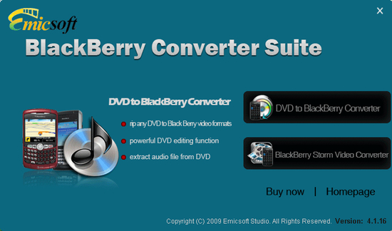 Emicsoft BlackBerry Converter Suite