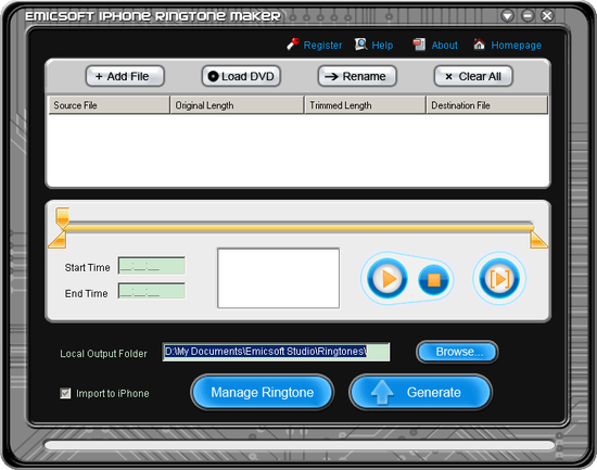 Emicsoft iPhone Ringtone Maker