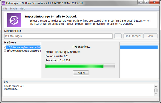 Entourage to Outlook Converter