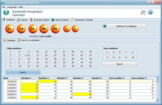 Esmistudio EuroJackpot Generator