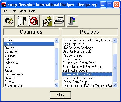 Every-Occasion International Recipes