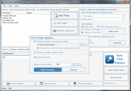 Excel  Search and Replace Batch