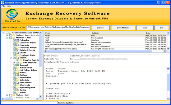 Exchange 2007 EDB Recovery