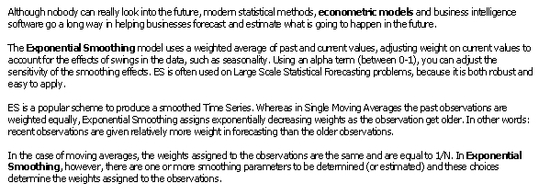 Exponential Smoothing (MBA)