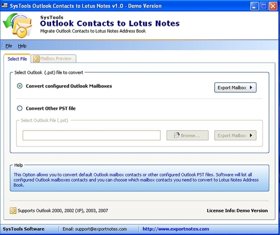 Export Contacts in Lotus Notes