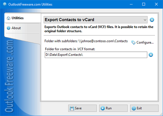 Export Contacts to vCard