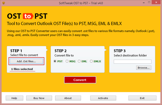 Export OST to PST