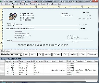 ezCheckPrinting for Mac OS