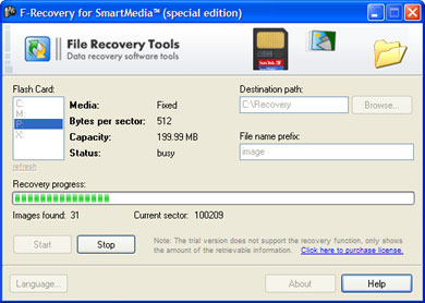 F-Recovery for SmartMedia