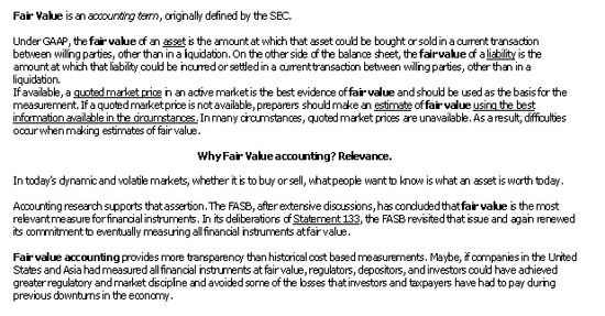 Fair Value Accounting (MBA)