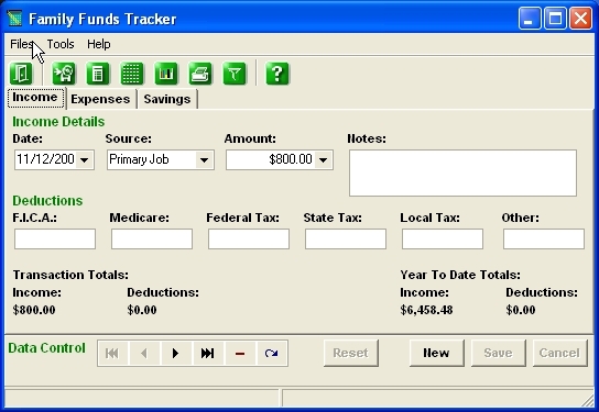 Family Funds Tracker