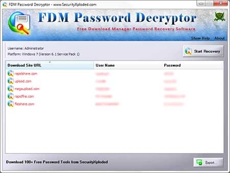 FDM Password Decryptor