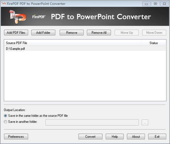 FirePDF PDF to PowerPoint Converter