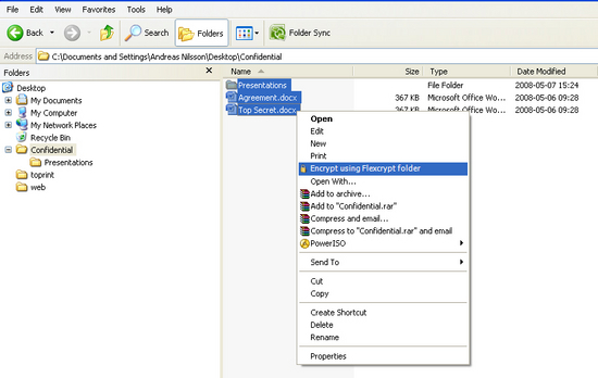 Flexcrypt folder