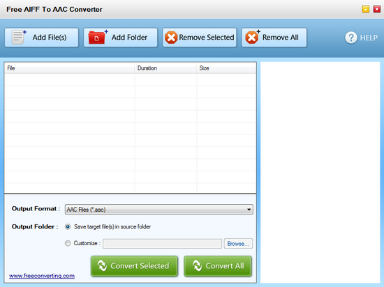 Free AIFF to AAC Converter