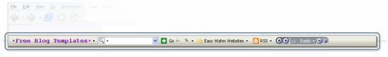 Free Blog Templates toolbar