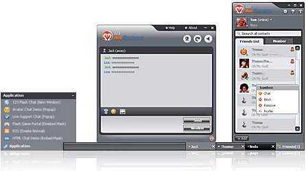 Free DotNetNuke IM of 123 Web Messenger