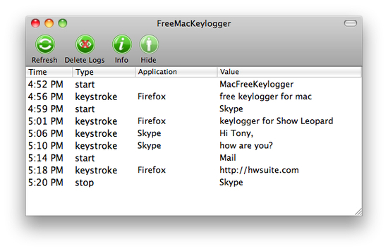 Free Mac Keylogger