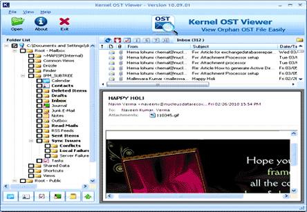 Free Outlook OST Viewer
