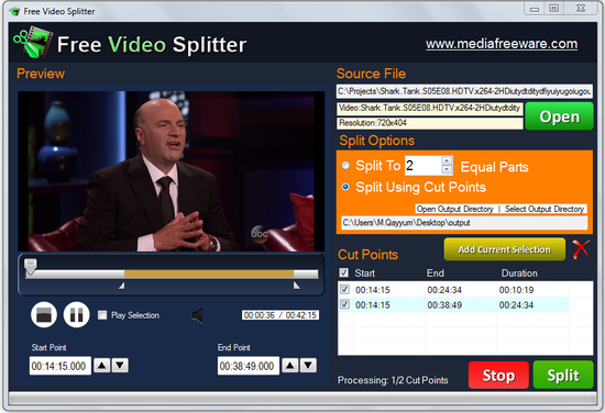 Free Video Splitter